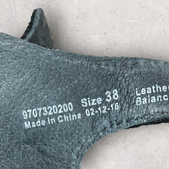 Dansko Womens 8 US 38 EU June Dillon Black Shimmer Leather Ankle Strap Sandals - Picture 6 of 8